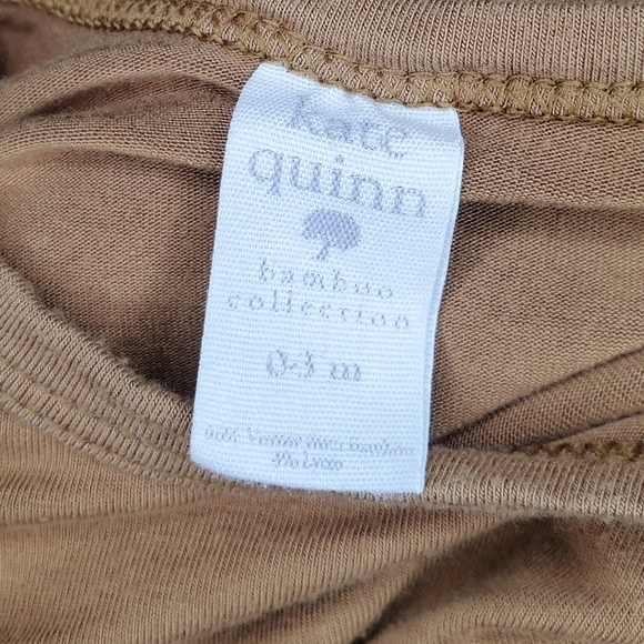 Kate Quinn Bamboo Collection One-piece Sleeper Footie Fennel Baby Boys 0-3 Month - Picture 3 of 3